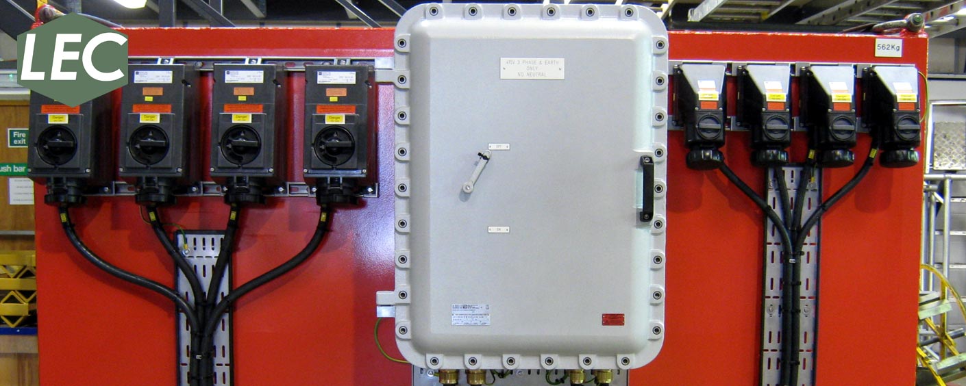 Hazardous area, power distribution skid, manufactured to client's requirements for use on onboard an offshore jack up barge.