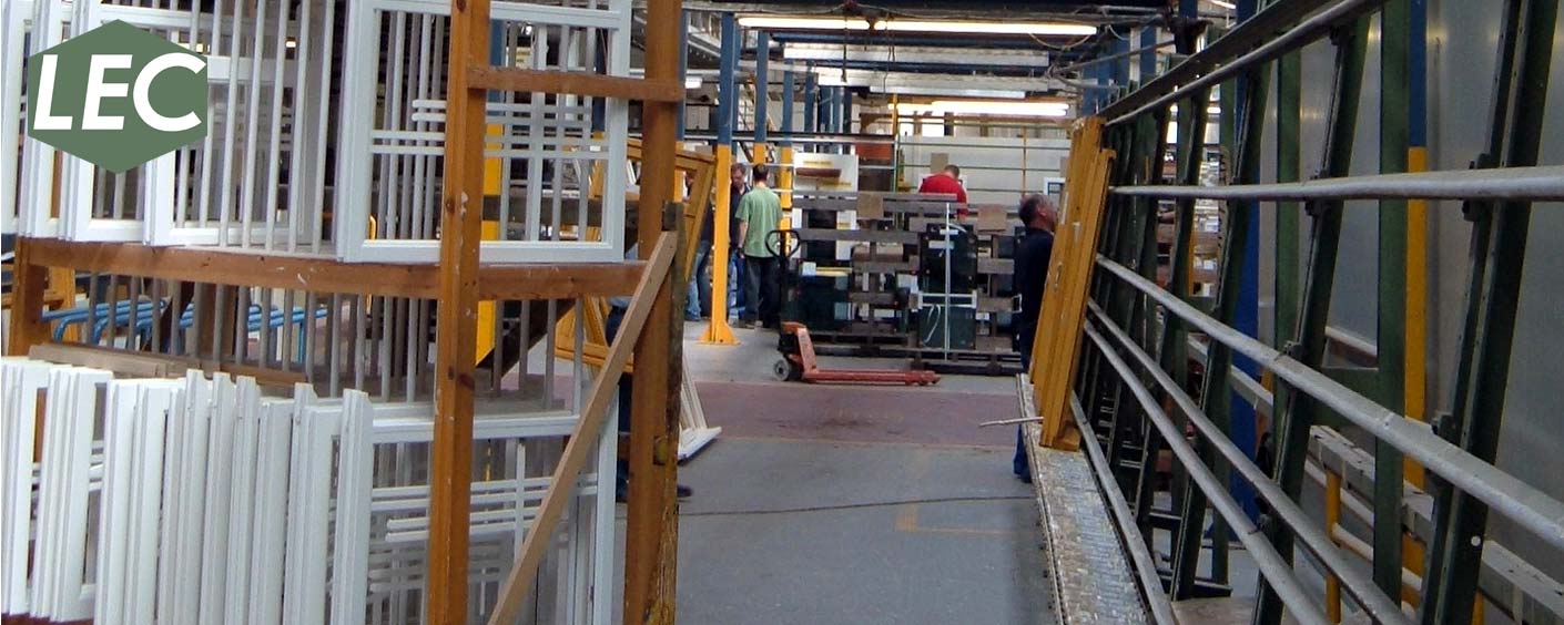 Onsite electrical repairs at an industrial manufacturing facility, producing replacement windows.
